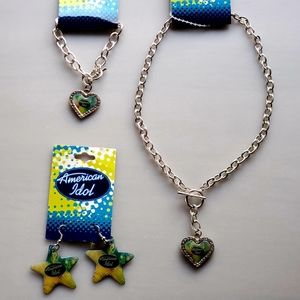 American Idol NWT necklace bracelet earrings vinta
